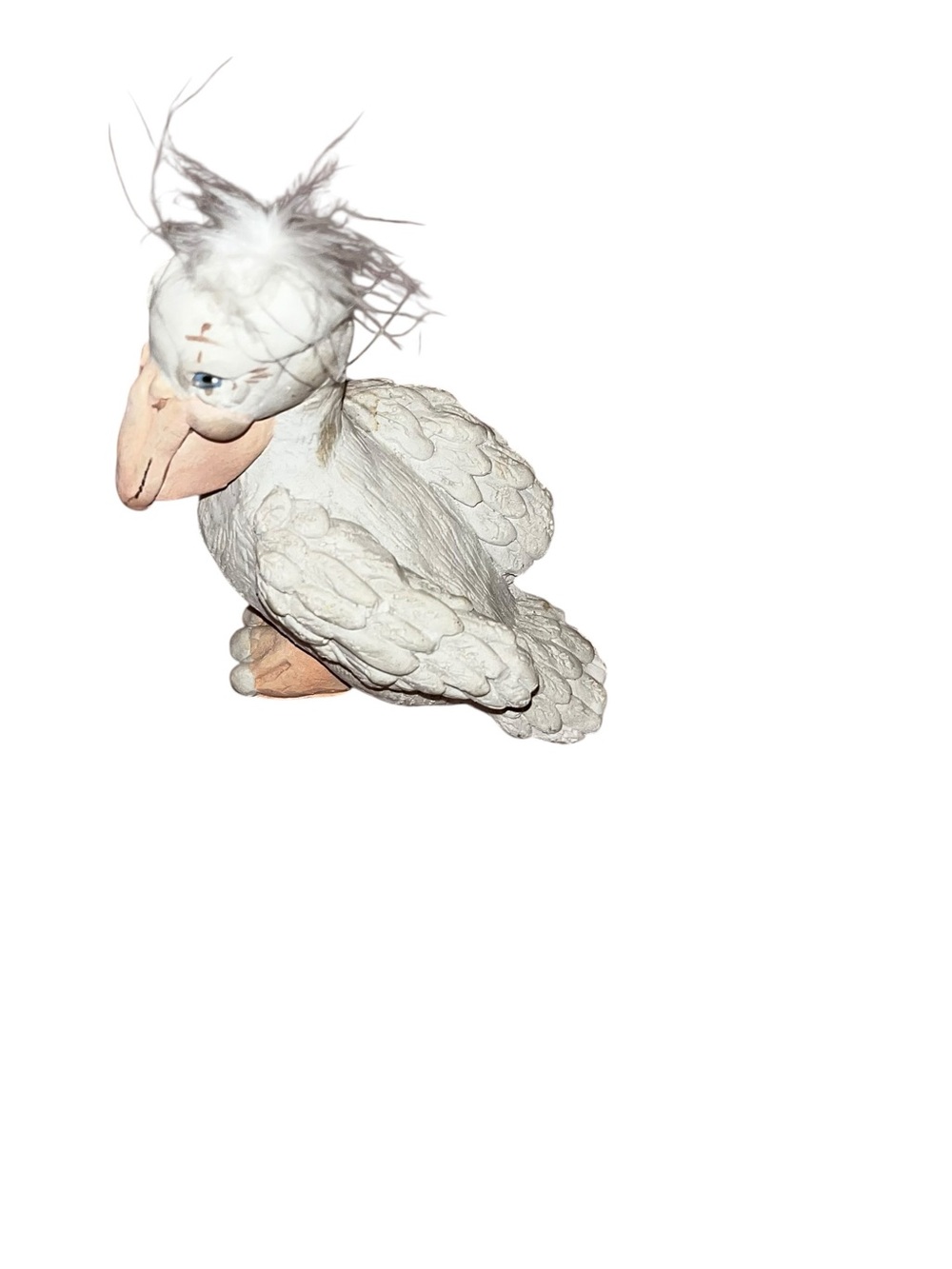 Kristen Kirsten Miles Pelican Figurine sculpture art Fluffy Hair Signed 5” bird - Picture 2 of 6